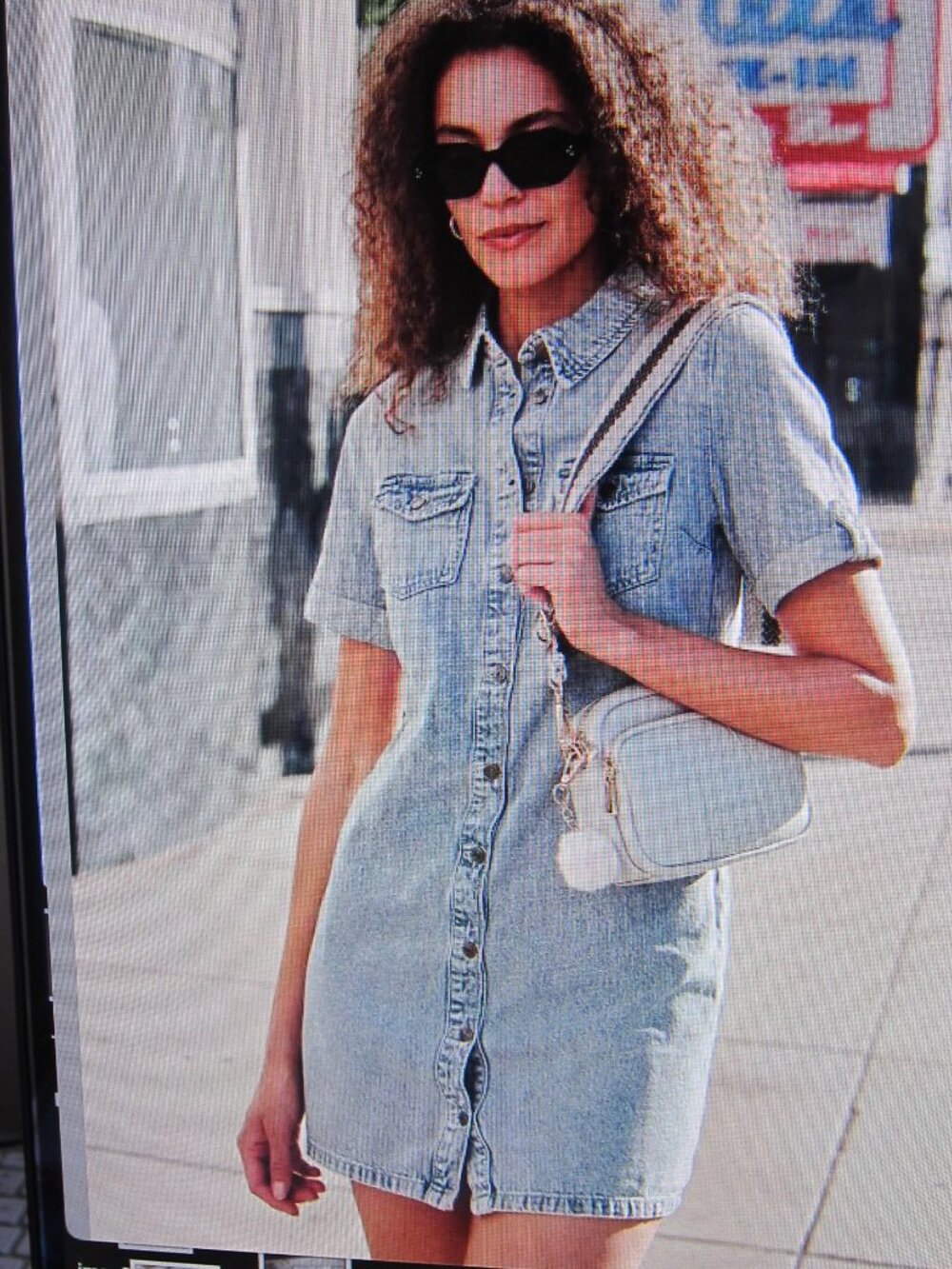 Pom Pom London Gray Crossbody Bag - Neutral Pebble Leather - Picture 7 of 12